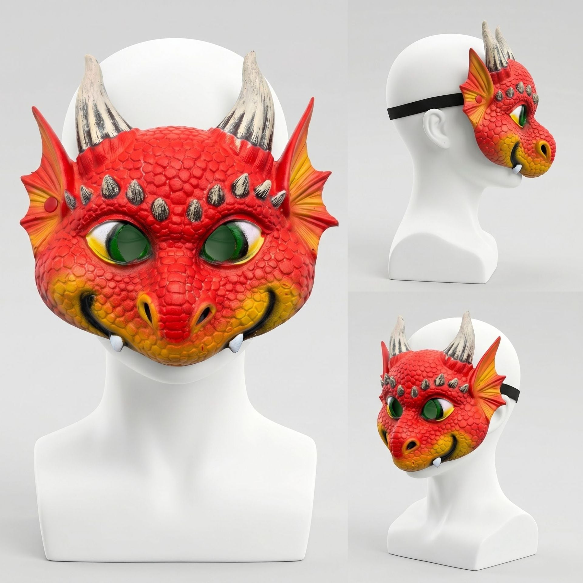 Halloween Dragon Mask Baby Dragon Mask PU Foam Animal Mask Cos Prop Carnival Mardi Gras Prop