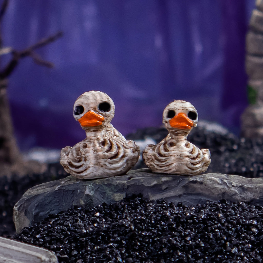 10pcs  Halloween Hell Skeleton Duck Ornament DIY Jewelry Accessories Resin Craft Car Decorative Figurine