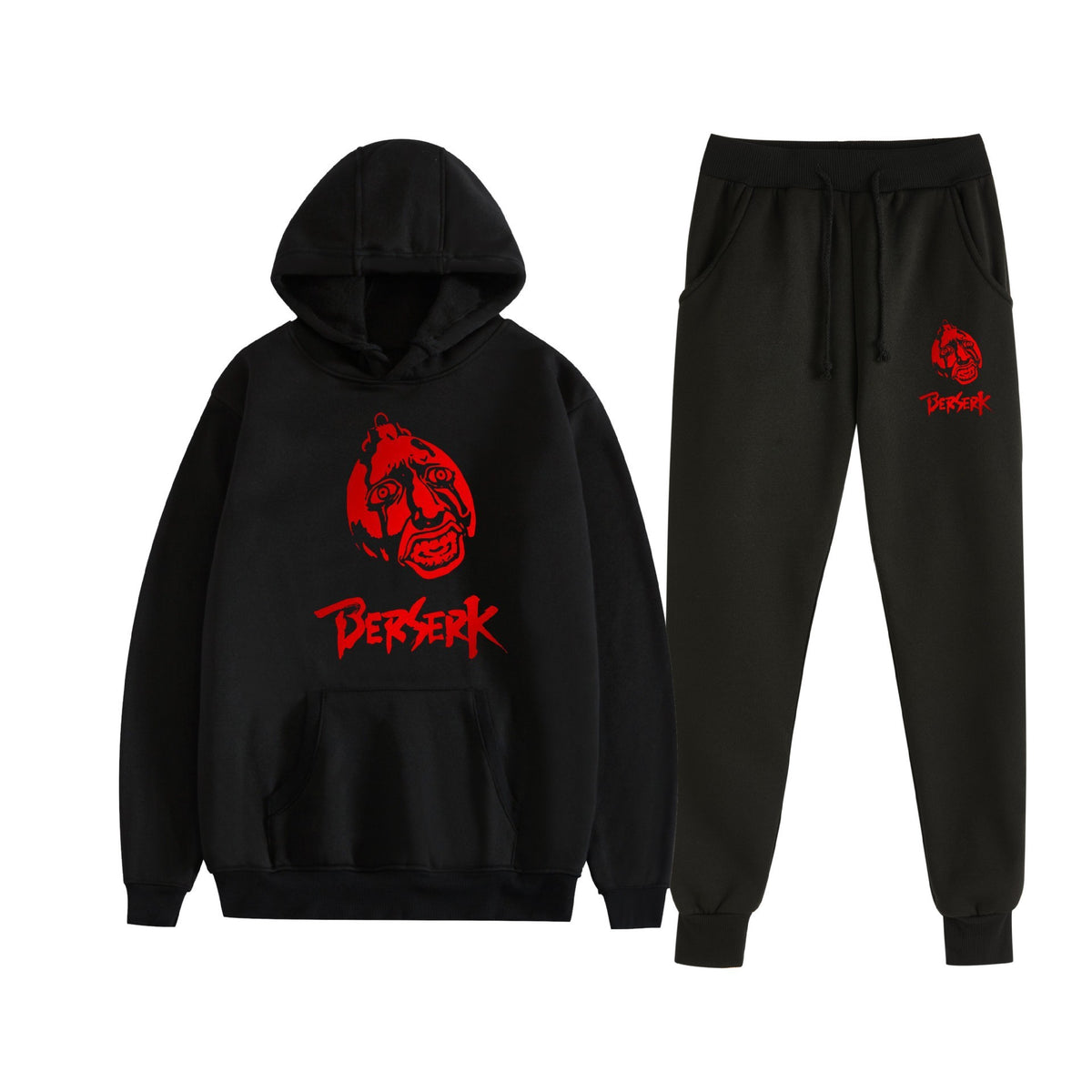 Berserk Sword Wind Legend Casual Trendy Cartoon Text Print Unisex Hoodie Set