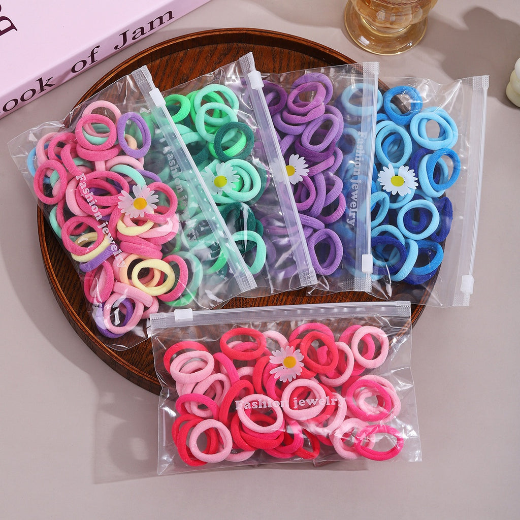 3cm children's hair loop colorful towel loop 50 daisy bags rubber bands durable braids
