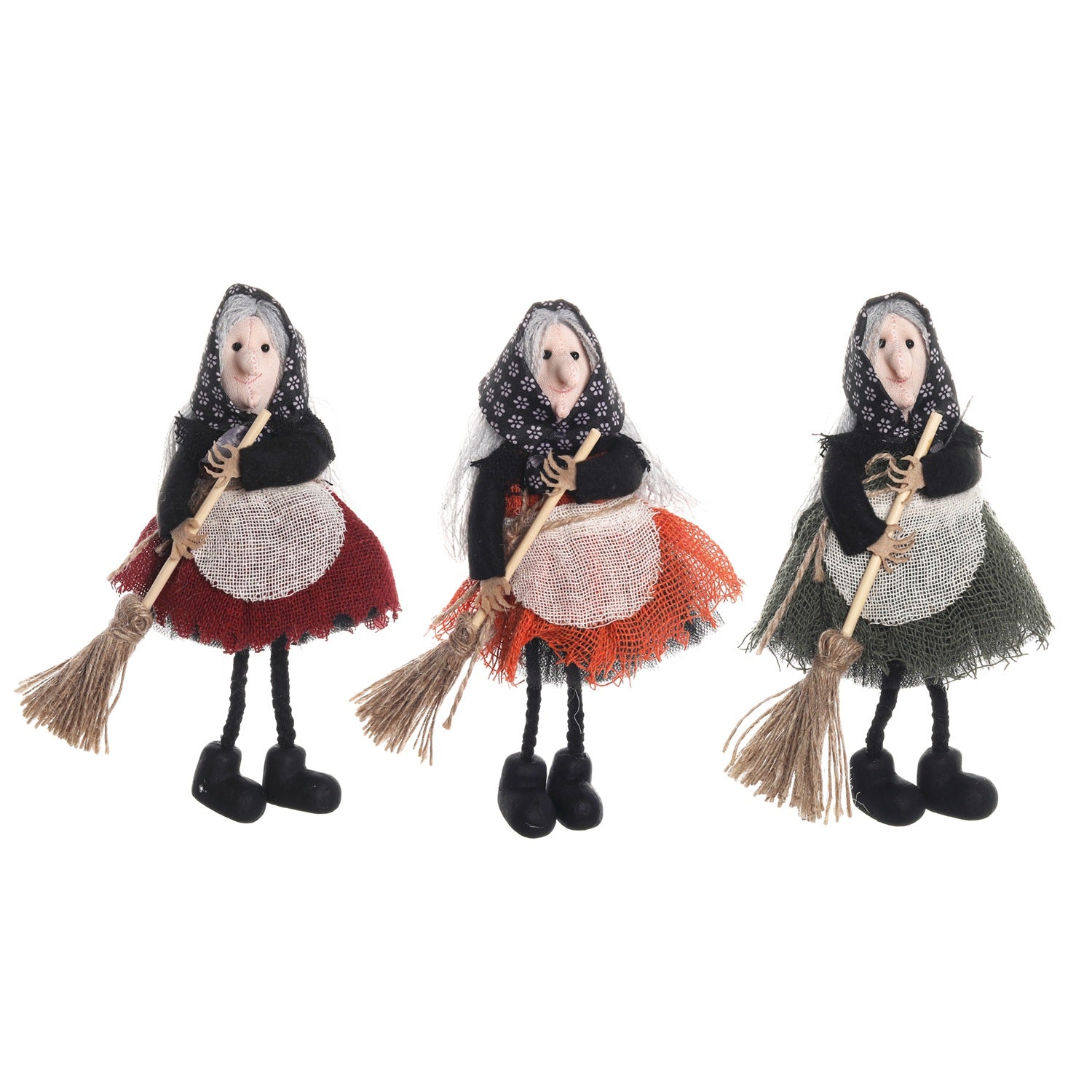 Halloween Hanging Decoration Witch Apron with Broomstick Pendant Toy for Bar, Cute Hanging Ornament for Pranks
