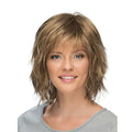 Wig with gradient white gold short curly hair