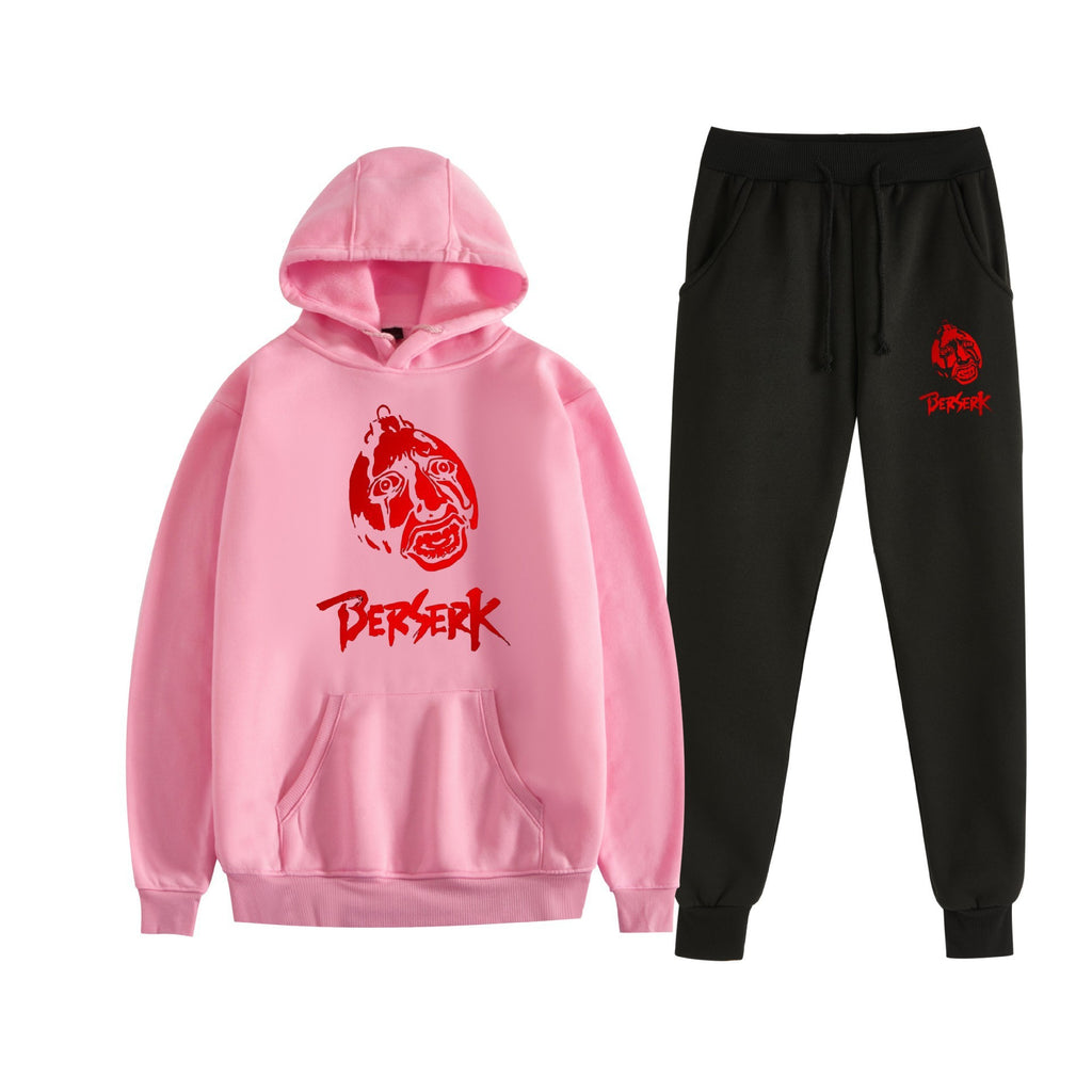 Berserk Sword Wind Legend Casual Trendy Cartoon Text Print Unisex Hoodie Set