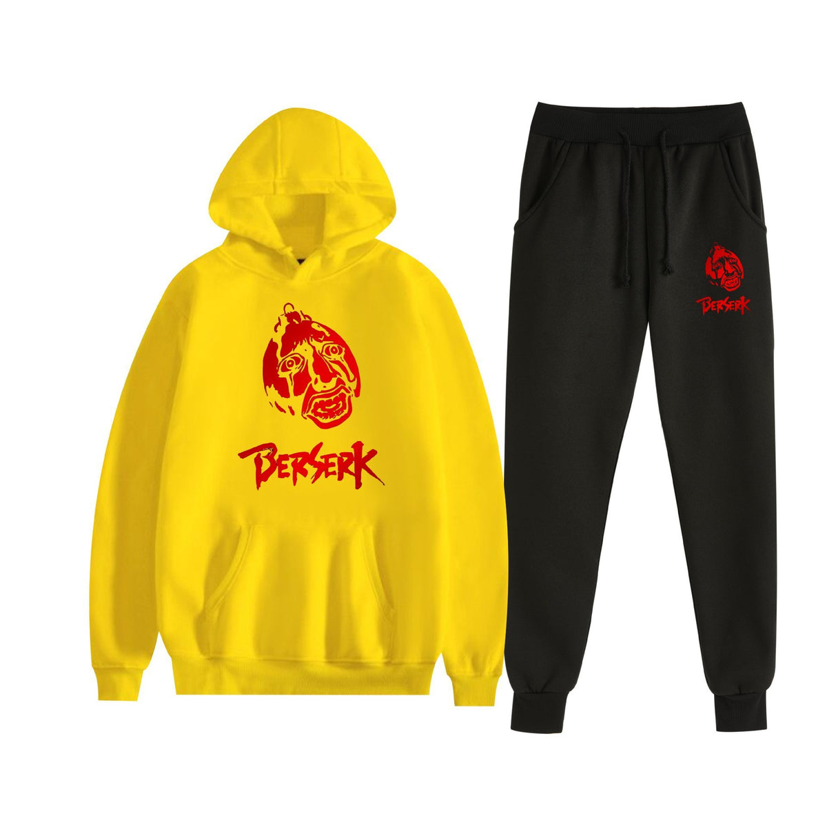 Berserk Sword Wind Legend Casual Trendy Cartoon Text Print Unisex Hoodie Set