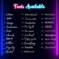 Custom Neon Sign with English Letter Name for Bedroom, Classroom, Proposal, Logo Decoration, DIY MOQ 1 piece