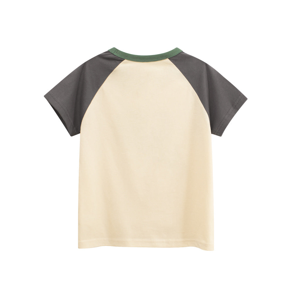 Cute Cartoon Print Short Sleeve T-Shirt for Girls