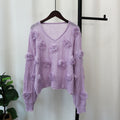 Loose V-neck sweater