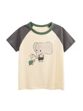 Cute Cartoon Print Short Sleeve T-Shirt for Girls