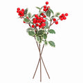 Christmas Artificial Red Berry Single Stem Fortune Berry Lucky Fruit Christmas Living Room Hotel Decoration Artificial Green Plant