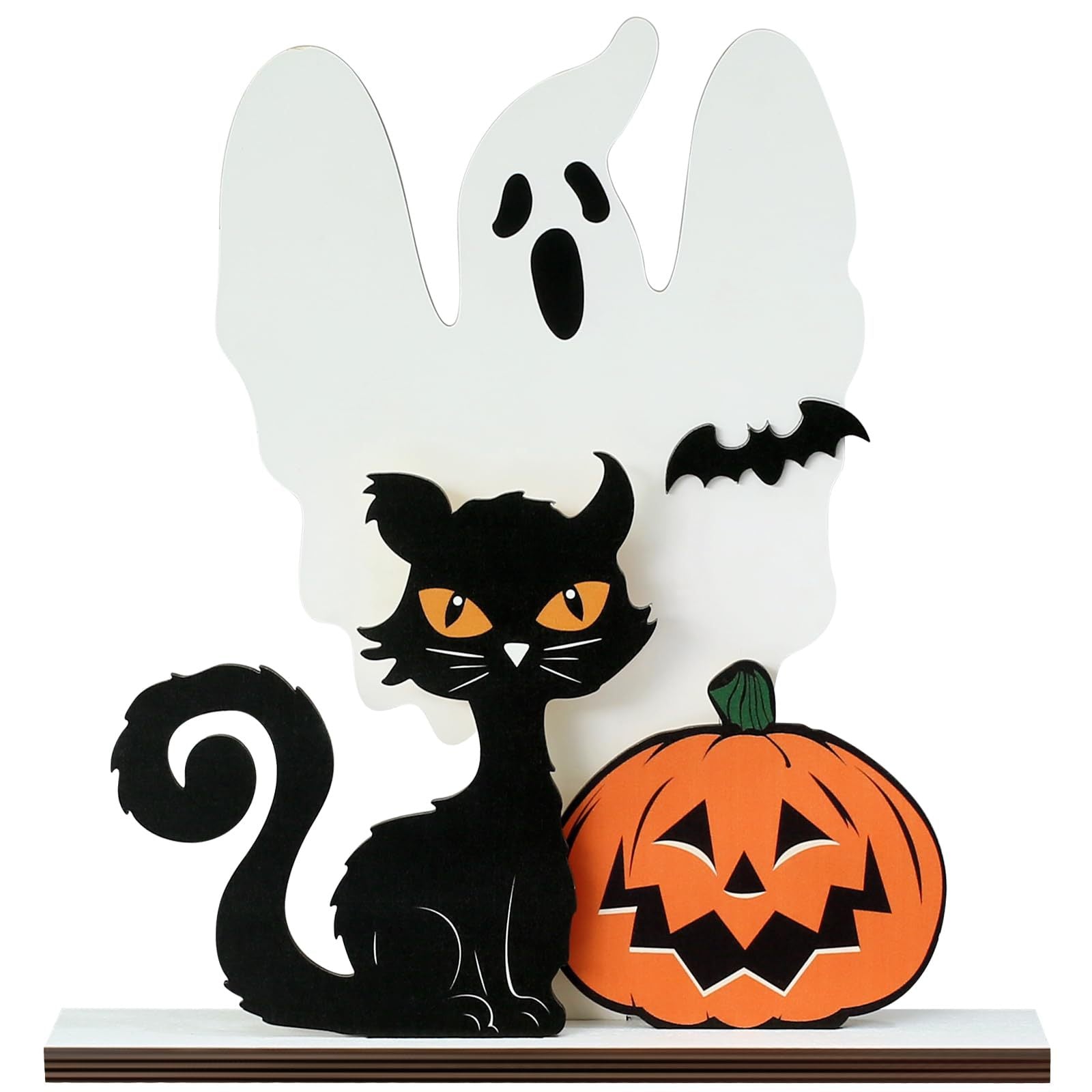 Wooden Halloween Decorative Hanging Ornament, Wooden Craft Tree Hanging Decoration for Party Supplies
