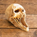 Gothic 3D Demon Skull Sculpture – Horror Skull Decor & Halloween Tabletop Figurine