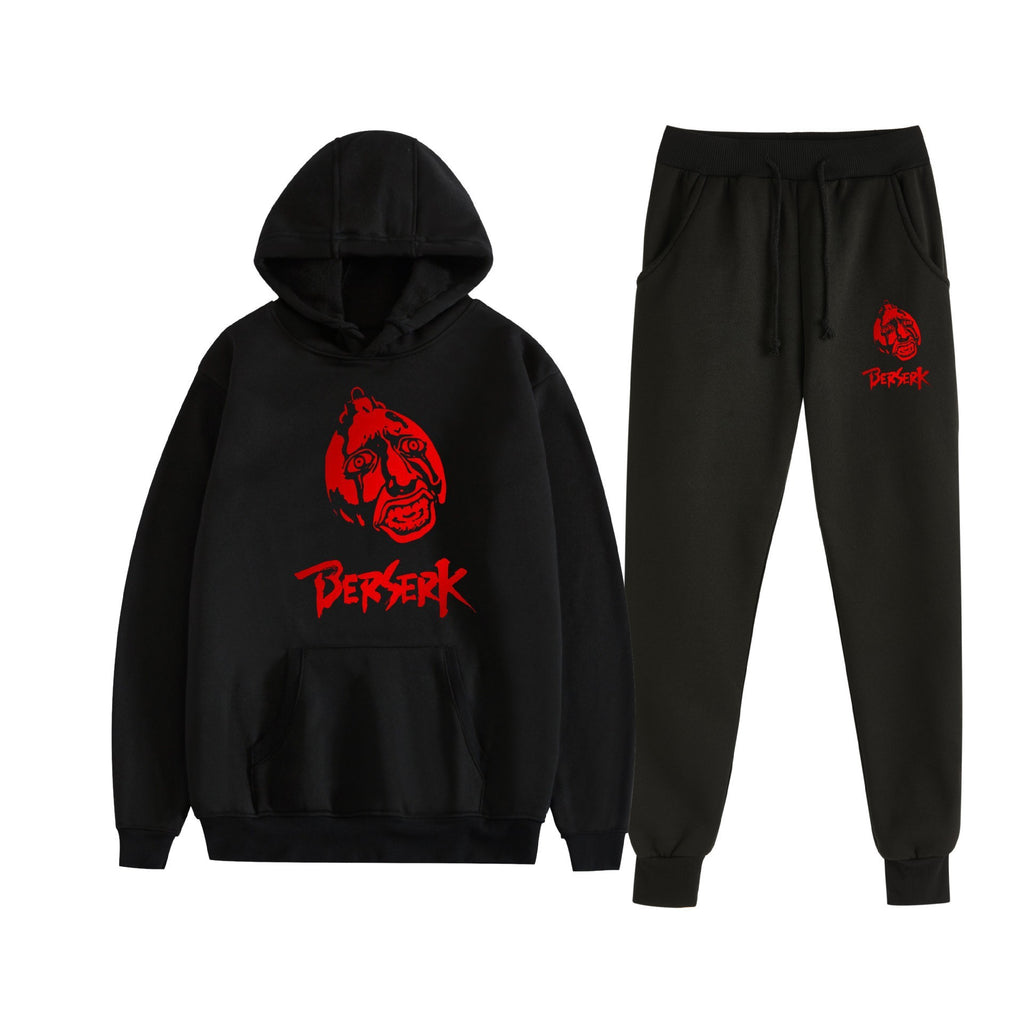Berserk Sword Wind Legend Casual Trendy Cartoon Text Print Unisex Hoodie Set