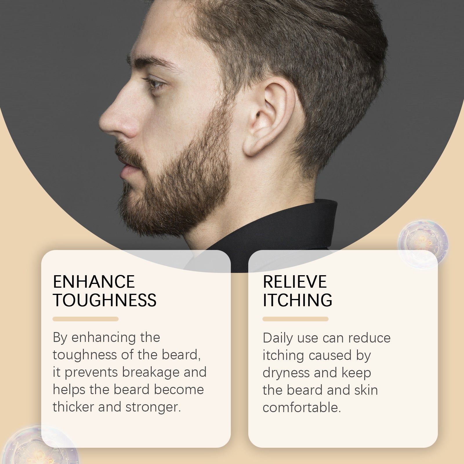 WoodSleep Men's Beard Care Essential Oil Nourishes Shine And Softens Beard Smoothness Care Essential Oil