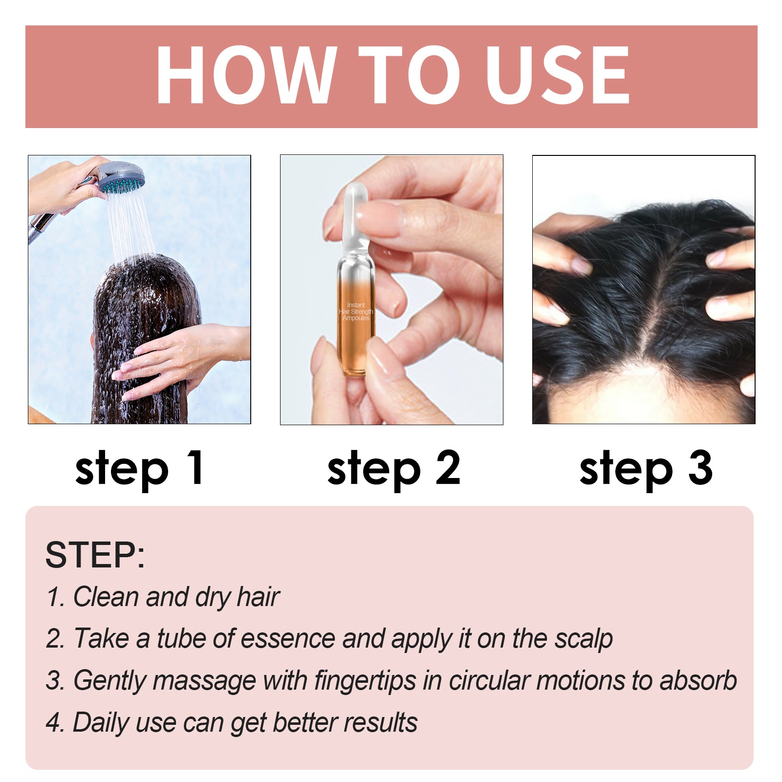 Hair Care Ampere Thick, Strong, Nutritious, Soft And Restorative Scalp Hair Root Massage Solution