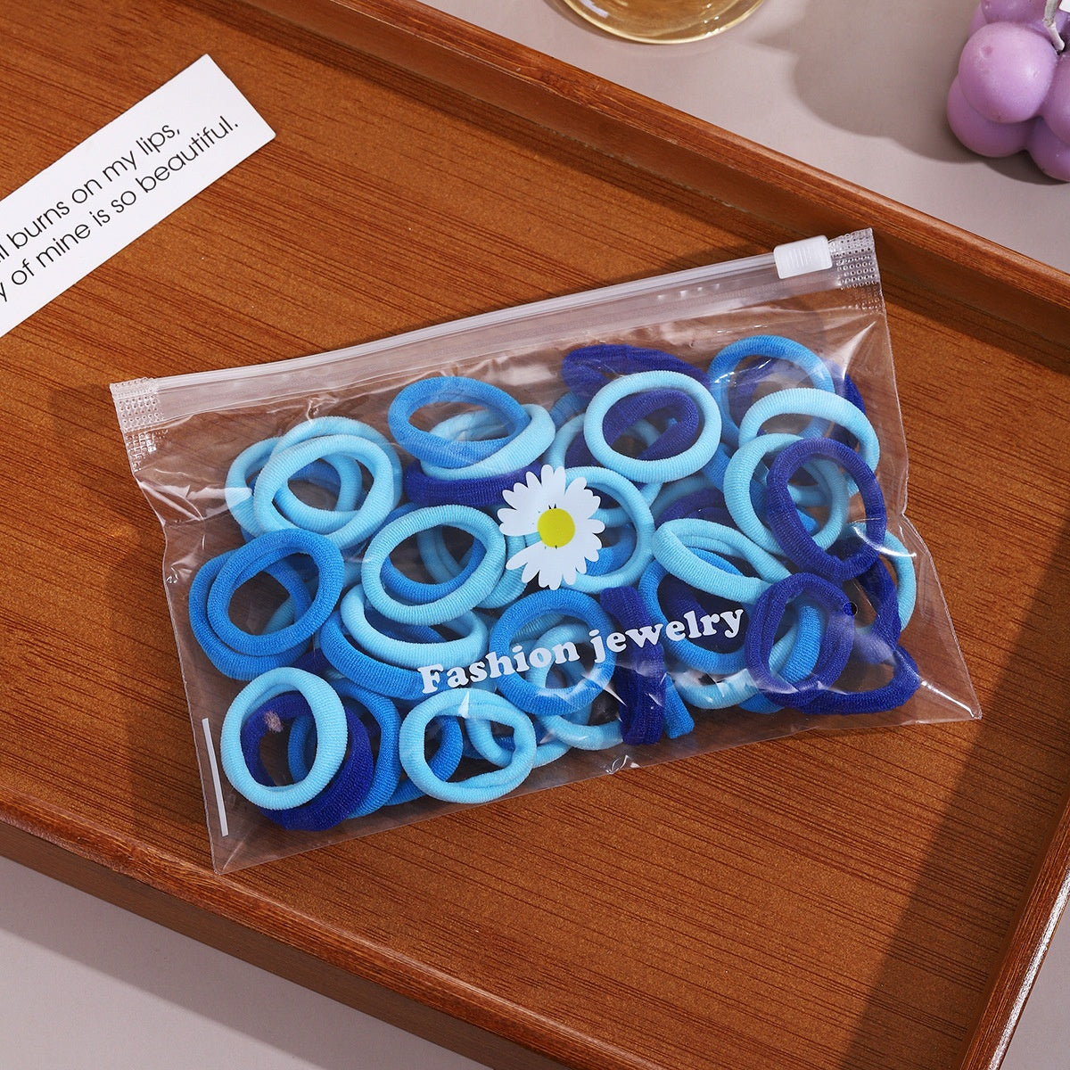 3cm children's hair loop colorful towel loop 50 daisy bags rubber bands durable braids