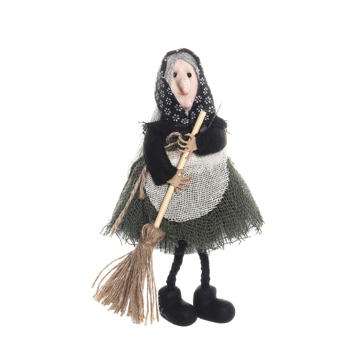 Halloween Hanging Decoration Witch Apron with Broomstick Pendant Toy for Bar, Cute Hanging Ornament for Pranks