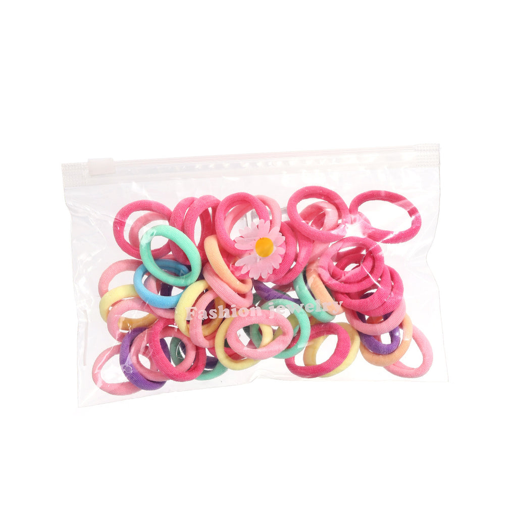 3cm children's hair loop colorful towel loop 50 daisy bags rubber bands durable braids
