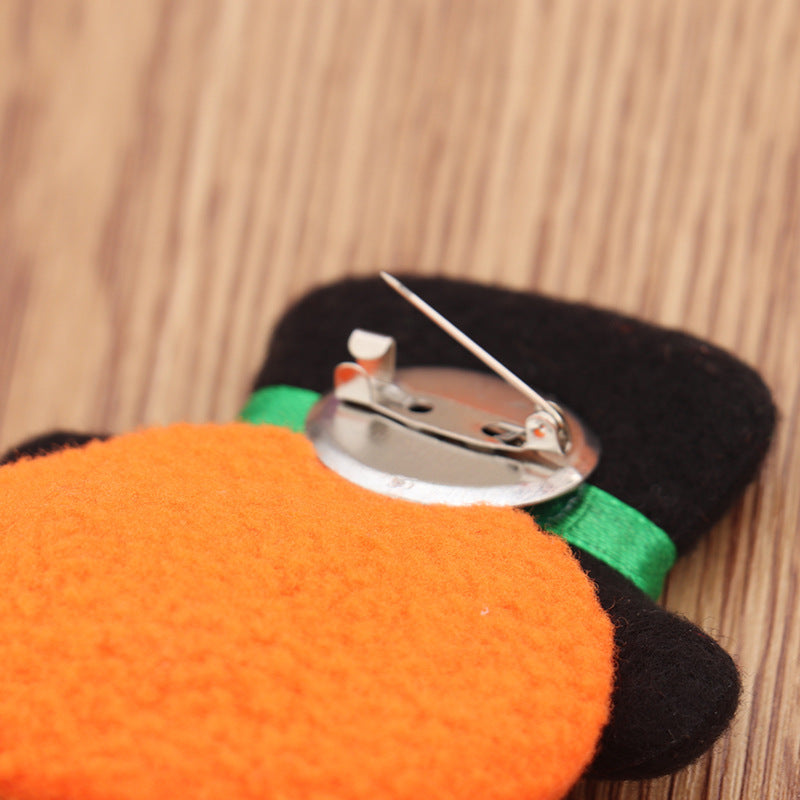 Halloween Decorative Pumpkin Bat Light-Up Pin Party Accessory Gift for Halloween Celebration