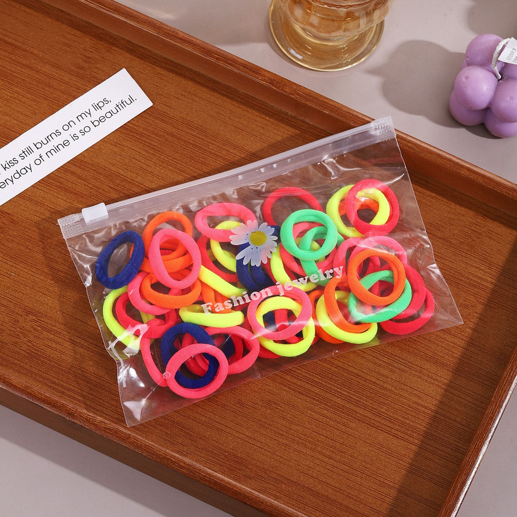 3cm children's hair loop colorful towel loop 50 daisy bags rubber bands durable braids