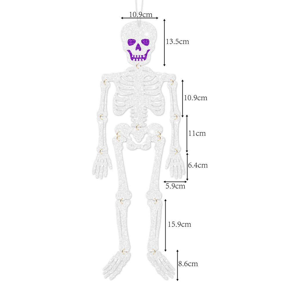 Halloween Party Decorations Flashing Skull Halloween Hanging Ornament Ghost Festival Haunted House Decoration Supplies