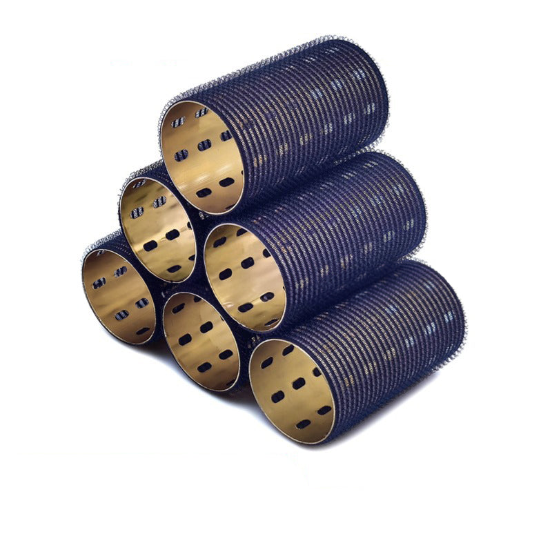 Extra-Long Aluminum Core Curling Barrels, 5x9cm Colorful Aluminum Heat-Conducting Curlers for Fluffy Bangs with USB Self-Adhesiv