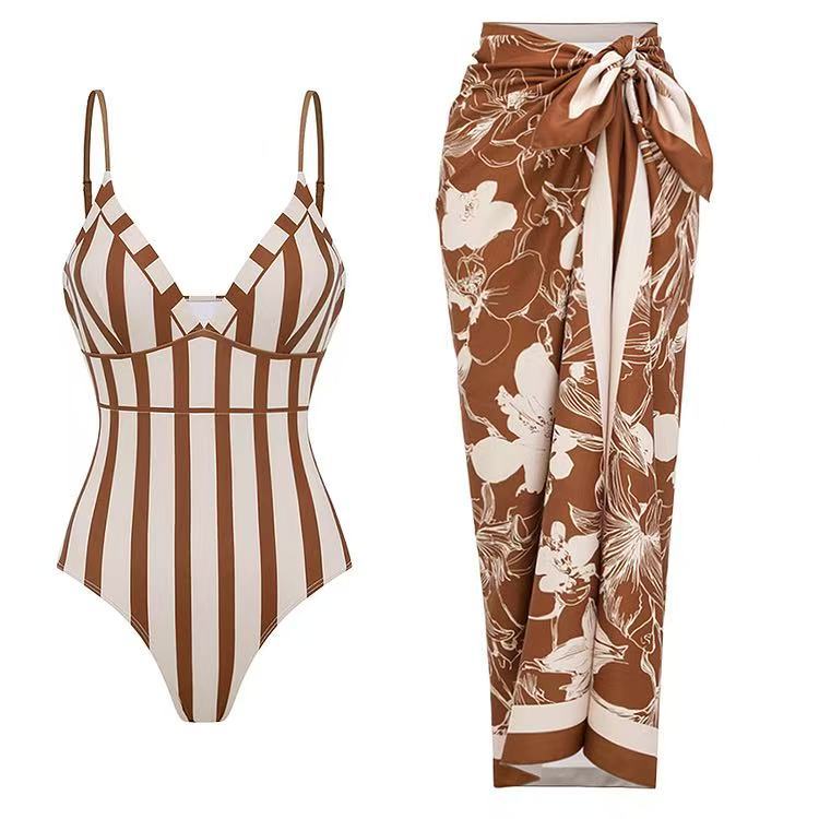Fashion Print Sexy  Two-Piece Swimwear Set for Women, One-Piece Swimsuit