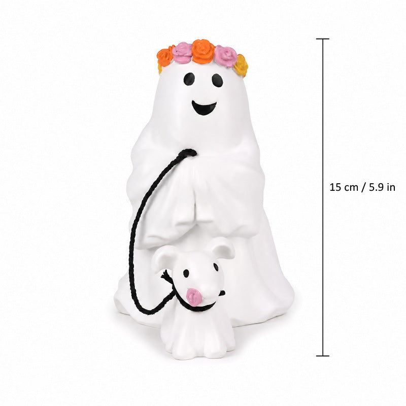 Halloween Ghost Dog Walking Decoration Home Garden Decor Ghost Festival Atmosphere