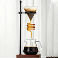 Spiral Cooling Pour-Over Coffee Filter Holder, Ins-Style Americano Dripper Stand with Spiral Chilling Design