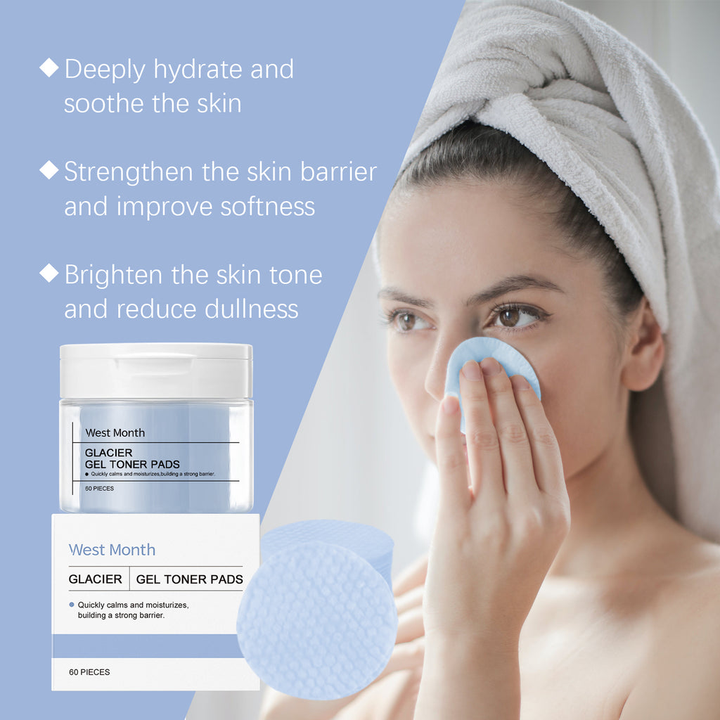 West&Month Glacier Water Soothing Pad Gently Repair Moisturizing Soothing Brightening And Nourishing Skin Shims