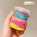 100 rubber bands canned headband macaron rubber band versatile rubber band hair tie rope