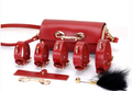 Leather Bondage Restraint Set for Couples - Handcuffs and Foot Cuffs, Erotic Toys, Adult Play Kit