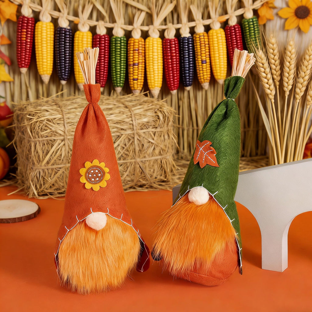 New Harvest Festival Sunflower Rudolph Thanksgiving Dwarf Faceless Doll Desktop Window Display Figurine