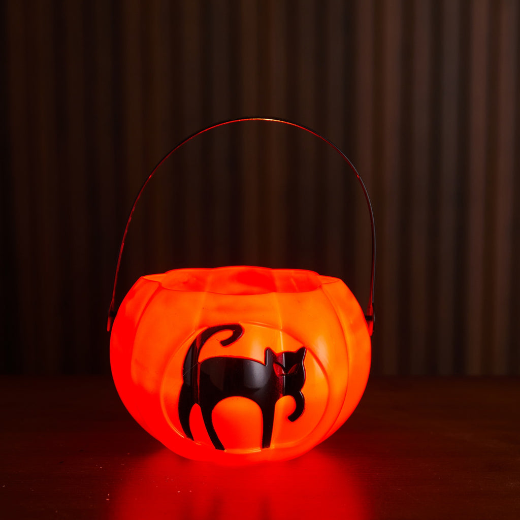 Halloween Pumpkin Lantern Glow-in-the-Dark Pumpkin Handheld Lantern for Kids, Kindergarten Children's Portable Lantern, Pumpkin Bucket Candy Container
