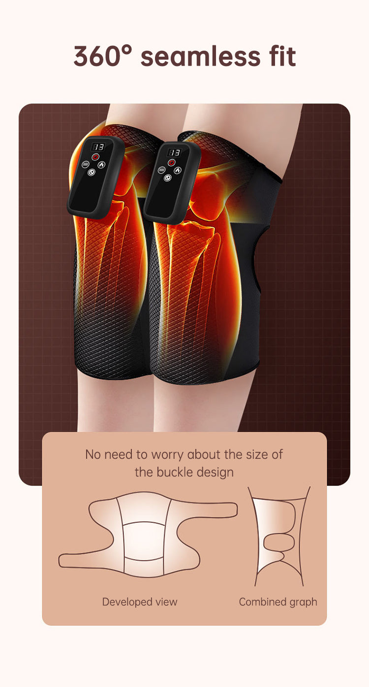 Electric heating knee massage instrument, vibration moxibustion, shoulder and elbow joint pain, hot compress knee massager for old cold legs