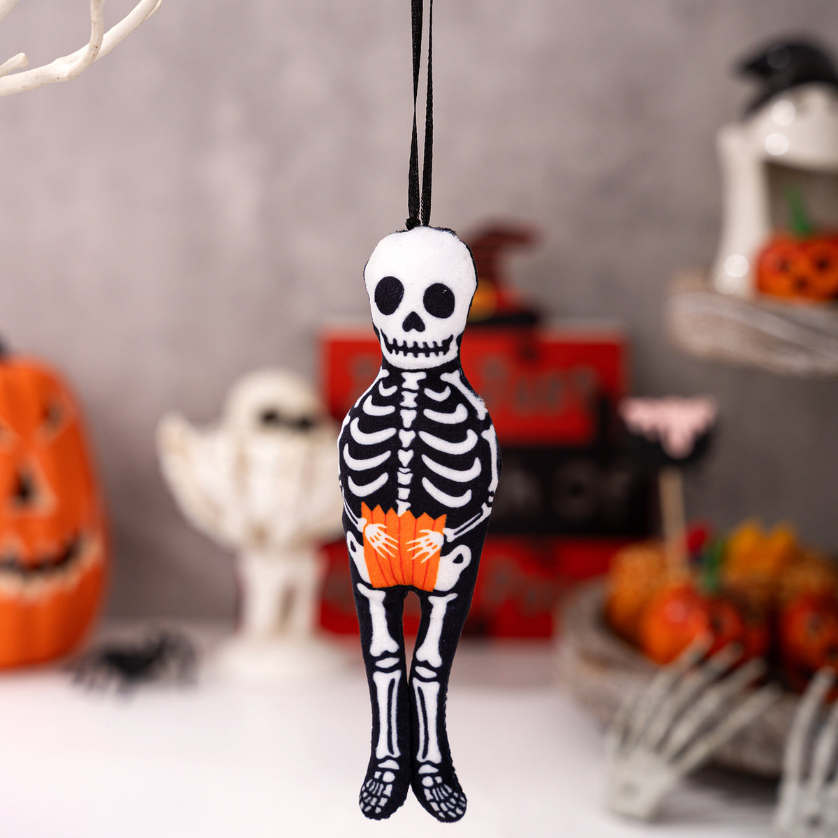 HaoBei Halloween Decorative Hanging Ornaments Pumpkin Black Cat Ghost Skull Festival Home Party Small Hangings