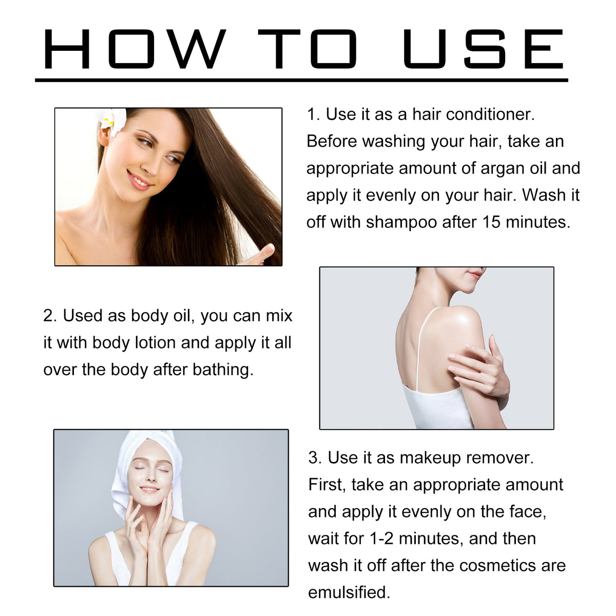 Argan Oil, Multi-effect massage oil for Skin Whitening and Smoothing Hair