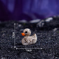 10pcs  Halloween Hell Skeleton Duck Ornament DIY Jewelry Accessories Resin Craft Car Decorative Figurine