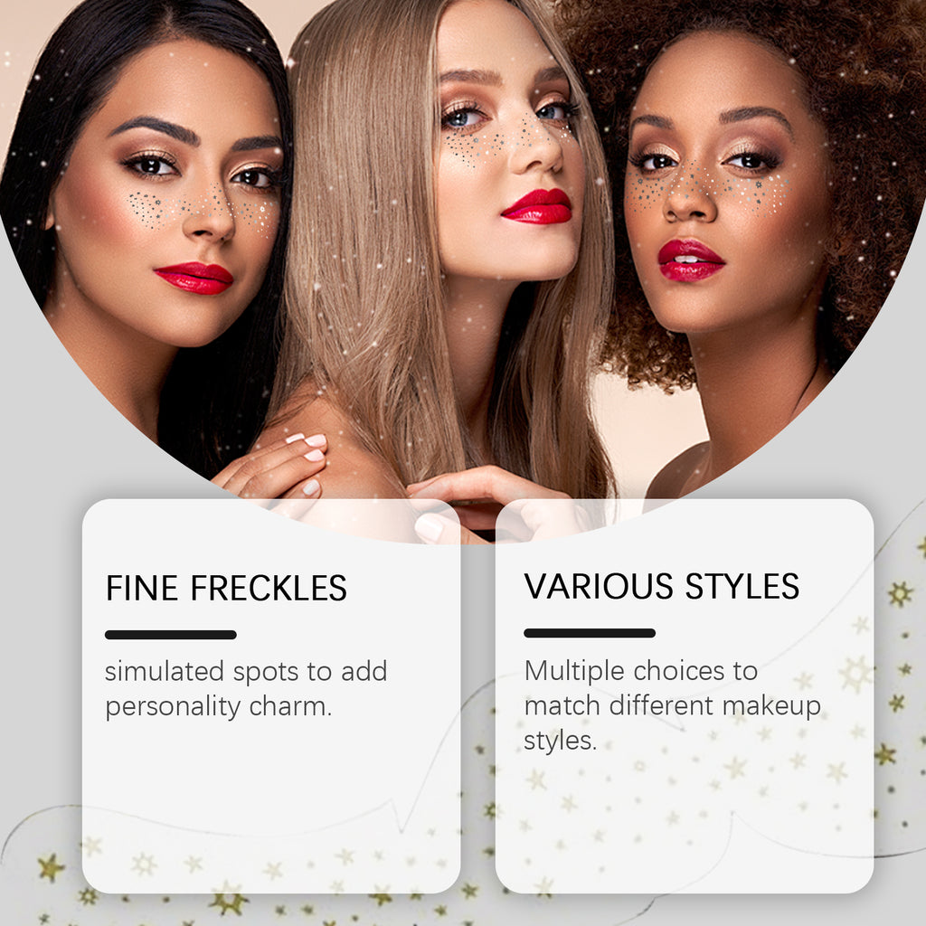 Eelhope Spot Makeup Patch Glitter Spot Tattoo Stickers Easily Create Freckle Makeup Contouring Patch