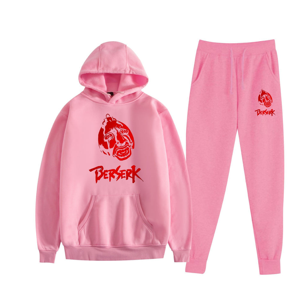 Berserk Sword Wind Legend Casual Trendy Cartoon Text Print Unisex Hoodie Set