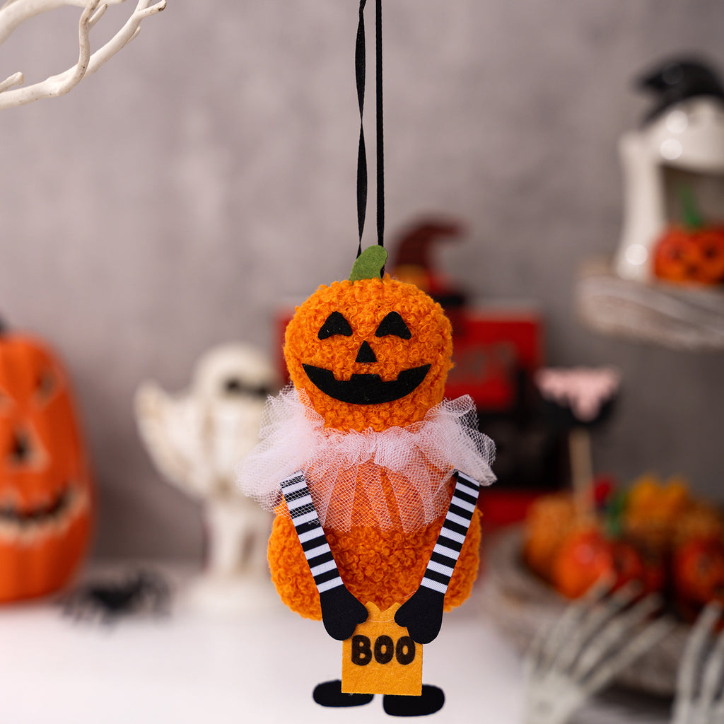 HaoBei Halloween Decorative Hanging Ornaments Pumpkin Black Cat Ghost Skull Festival Home Party Small Hangings