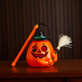 Halloween Handheld Pumpkin Lantern, Ghost Festival Party Decoration, Broom Prop, Children's Toy, Glow-in-the-Dark Pumpkin Lantern