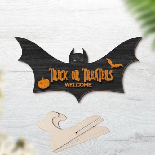 Halloween Batman Wooden Craft Desktop Prop Decorative Wooden Sign Home Decoration