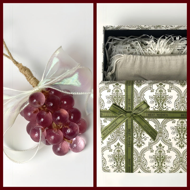 Transparent Crystal Grape Soap Gift Box Set, Handmade Grape Cluster Scented Soap, Aromatherapy Hanging Ornament, Handwashing Soap, Favor Gift