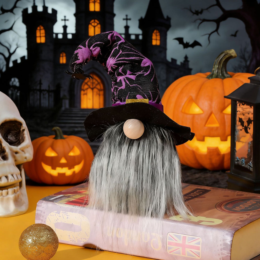 Halloween Decorative Doll Spider Bat Party Decoration Faceless Dwarf Figurine Ornament