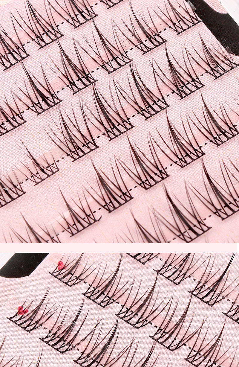 [No glue] 10 rows of super-large capacity pure wild little devil false eyelashes thick photogenic mixed lazy trilogy