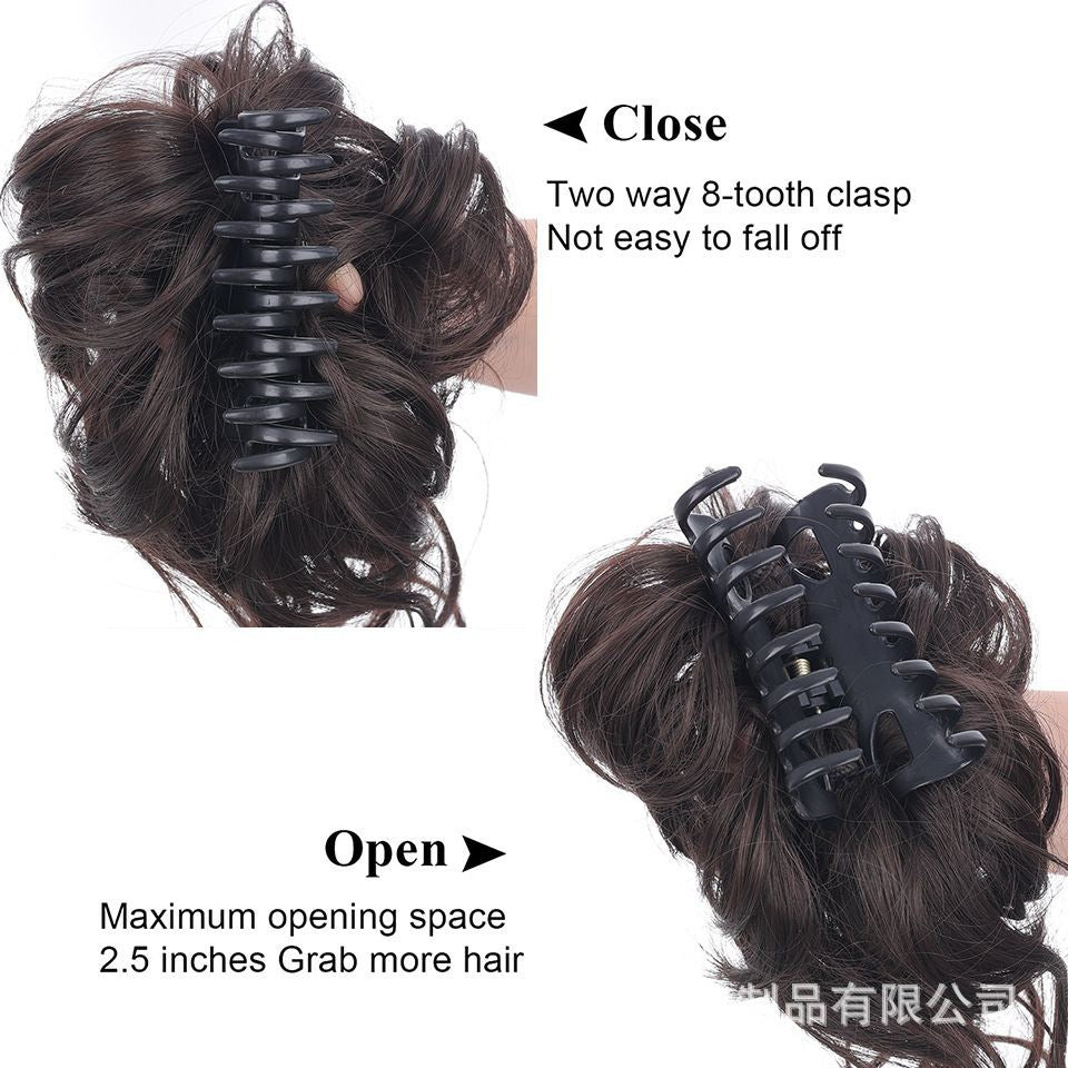 Marubeni Head Fluffy Wig Hair Accessories Hair Accessories Realistic Girls Comfortable Black Soft Durable Styling Increase Display