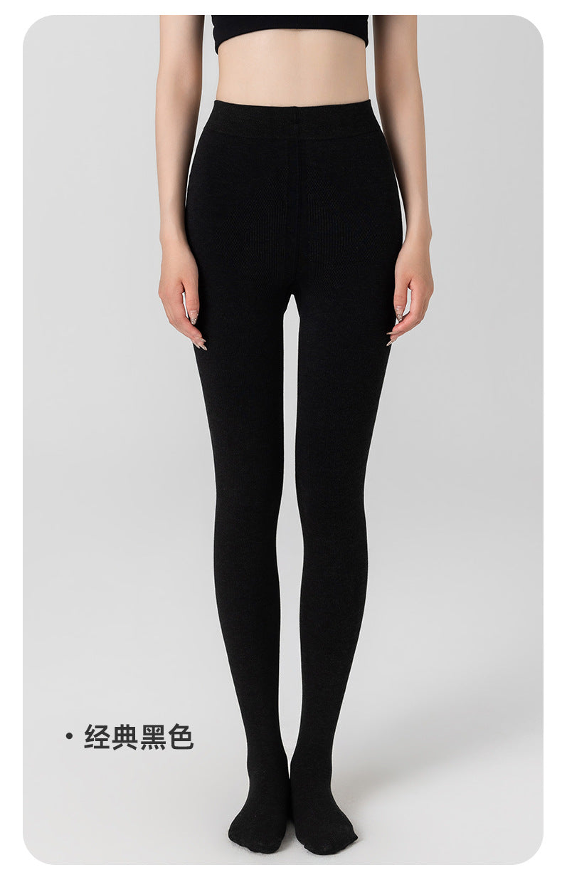Cotton Leggings Women's Autumn and Winter Outer Wear Warm Light Leg Artifact Women's Black fleece-lined Thickened Pantyhose Wholesale