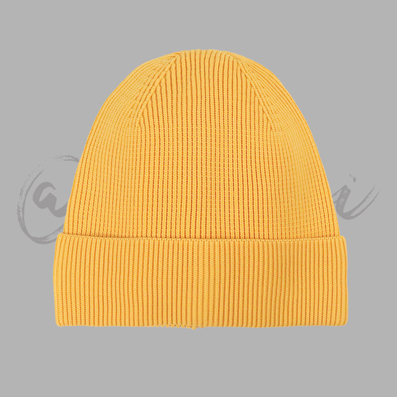 New Four Seasons Flying Woven Men's and Women's Knitted Hat Big Head Wai Cold Hat Men's European and American temu Lazy Style Hat Warm