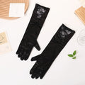 Cross-border Black Lace Gloves Celebrity Wedding Bride Sunscreen Thin Stage Singer Etiquette Long Bow Gloves