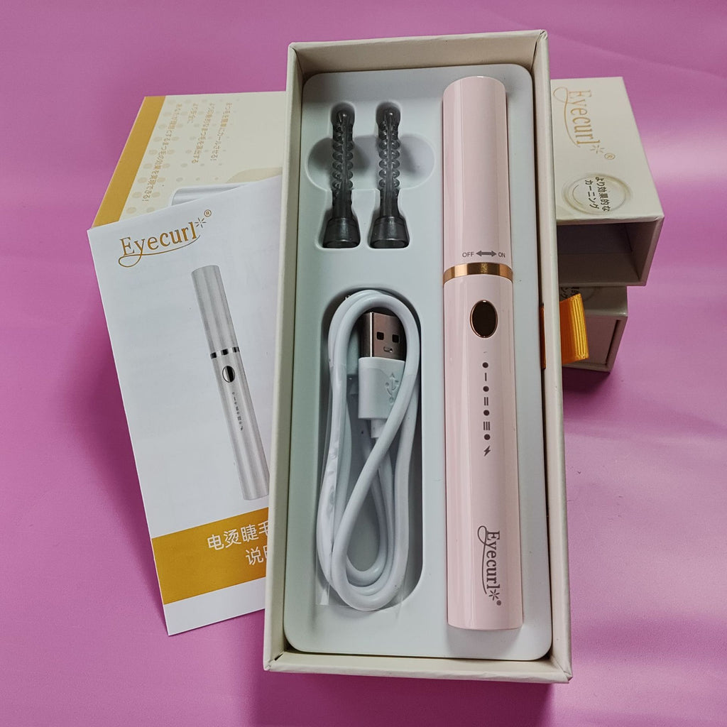 Eyecurl Small Steel Tube Electric Eyelash Curler, Electric Heating, Ready to Use, USB Charging, Clip-On Curler All in One